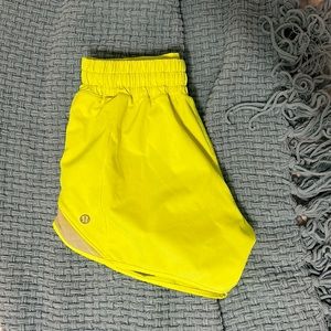 electric lemon lululemon shorts